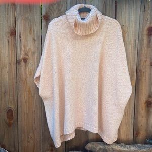 Women’s pink LOFT poncho, size S-XS